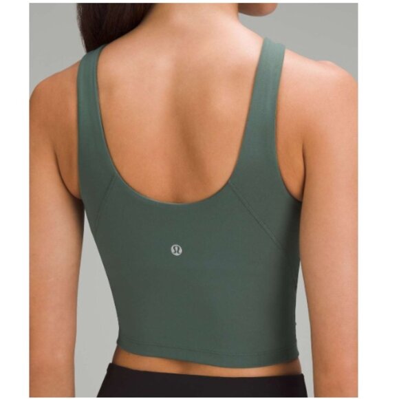 Lululemon Align High-Neck Tank Top, Dark Forest Green | Size 6 - Picture 3 of 7